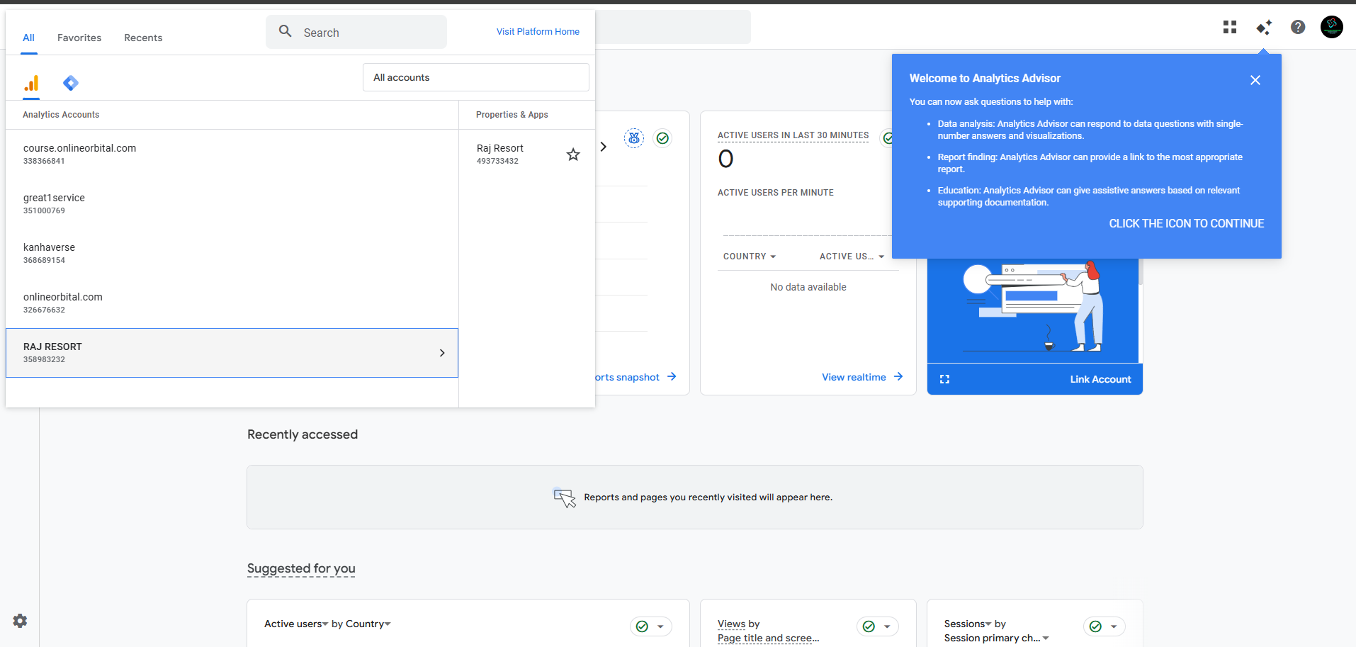 GA4 Reporting Multiple accounts